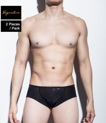 Sexy Men's Underwear Signature Ultra Squarecut Trunks - Ji Su (Ultra Thin Nylon Series) - MATEGEAR - Sexy Men's Swimwear, Underwear, Sportswear and Loungewear